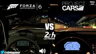 Forza Motorsport 6 vs Project Cars - Onboard Night - Le Mans (Graphics and sound)