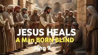 Jesus Heals a Man Born Blind | Powerful Miracle of Faith (John 9)#jesus #bible #god 