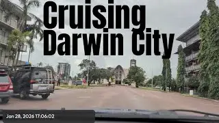 Dash Cam Cruising Darwin City, Australia *LOUD RAIN* 28/01/2026
