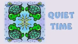 Mandala Time-Lapse Drawing | Quiet & Transition Time | Peaceful Music | Turtles (5 Min)