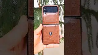 Samsung Z Flip 3 Leather Cover 🔥 Best Premium Case 2025 | Stylish & Durable Look #shorts