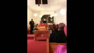Pastor A.K. Parham at Salem M.B.C. Forrest city AR Men's Day