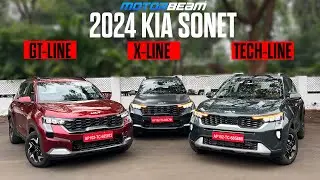 2024 Kia Sonet - GT-Line vs X-Line vs Tech-Line | MotorBeam