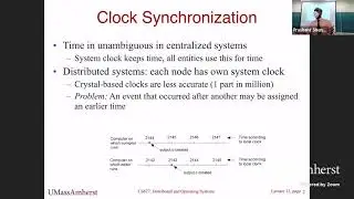 UMass  CS677 - Spring22 - Lecture 12 - Clock synchronization and Logical  Clocks