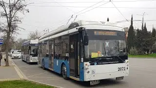 Севастопольский троллейбус на Тролза 5265.03 Мегаполис №2072 в Депо 22 марта 2023г.