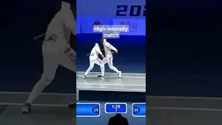Japan versus Korea high intensity match #fencing