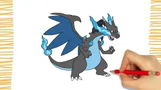 Como Desenhar o MEGA CHARIZARD X I POK&Eacute;MON I F&aacute;cil