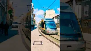 🚊 LIGHT RAIL TRAIN IN PORTO &ndash; 🇵🇹 PORTO, PORTUGAL #train #rail #railway #transit #porto