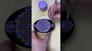 Картина на овальном камне Dot Mandala #искусство #удовлетворение #художник #вирусный #живопись #р...