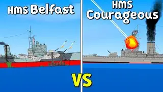 HMS Belfast VS HMS Courageous | Ships At War