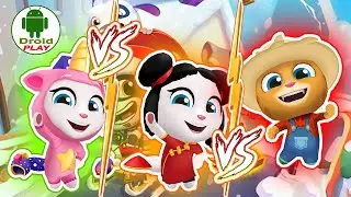 Farmer Ginger VS Unicorn Angela VS Lucky Angela⭐️Talking Tom Gold Run VS Part 175