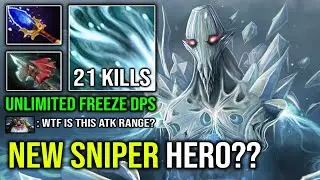 NEW Sniper Hero 100% Max ATK Range Solo Mid Ancient Apparition Imba Freeze DPS Dota 2