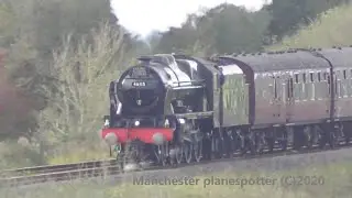 (HD) Steam Class 7P 46115 Scots Gardsman On 1Z87 The Cumbrian Coast Express At Warton On 26/09/20