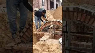 Brick arch masonry process Arch construction method