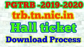 PGTRB Hall ticket download 2019 | How to download trb admit card 2019 ||