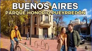 【4K】Paseo por Buenos Aires - Nuevo PARQUE LINEAL en CABALLITO | Av. Honorio Pueyrredón Autumn Walk