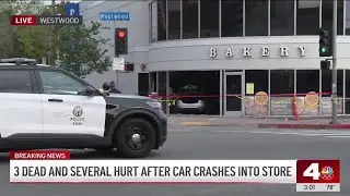 Driver crashes car into Westwood grocery store, killing 3 people