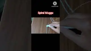 Simple Spiral Freehand Daily Muggu | Easy Chukkalu Leni Kolam Design#shorts #dailykolam#dailyrangoli
