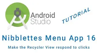 Nibblettes Menu Android Studio App Tutorial Part 16