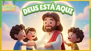 Deus Está Aqui 🙏💛 | Música Infantil Cristã Suave | Jesus Ama as Crianças | Música Gospel Infantil