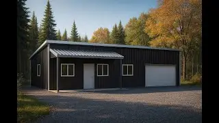 Discover the Dream 30x35 Single-Slope Barndominium Kit [With Double Car Garage]
