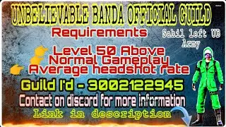 HOW TO JOIN UNBELIEVABLE BANDA (UB ARMY) GUILD .