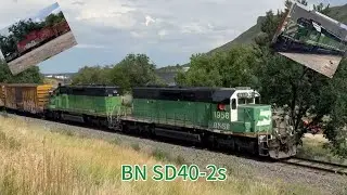 Chasing a pair of Burlington Northern SD40-2s in Golden, Colorado!