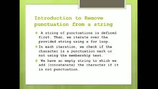 Python Tutorial | Introduction to Remove Punctuation  from a String