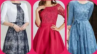 Stylish trendy pleated skater dress/Beautiful skater dress collection/A-line skater dress