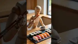 Chopstick guy eating sushi with chopsticks🍣 #chopsticks #sushilovers #asmr #ai