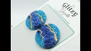 Using Liquid Gold Leaf on my Resin Geode Earrings