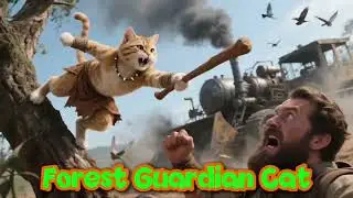 Forest Guardian Cat  #aicats #animatedcat
