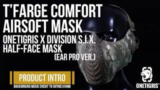 OneTigris X Division SIX Exclusive T&rsquo;Farge&reg; Comfort Airsoft Mask With Ear Pro