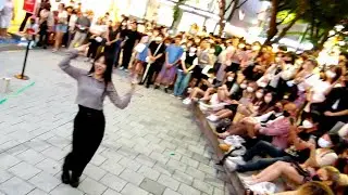 YU KAGAWA, HYOJIN & CHANWOOK. BEAUTIFUL FANTASTIC INTERACTIVE BUSKING. HONGDAE.