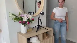 Auto Face Tracking Selfie Stick Tripod, Phone Camera Tripod Stand with Remote for Content Creator Vl