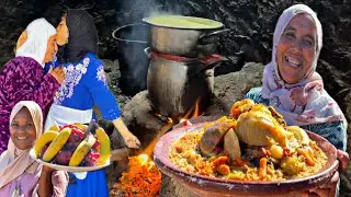 في البادية/ جات من دكالة باش توجد لينا كسكسو دكالي😍مقدتهم فرحة بالهدية 🎁لجابتها ليهم 😂🤣