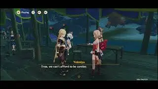 Meeting with Yoimiya in the new Dragonspine event in Genshin 