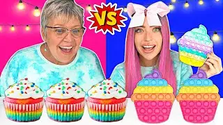 ASMR Pop It Toys VS. REAL FOOD Challenge