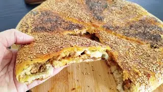 Простой рецепт!  Хлеб с начинкой из курицы и овощей!  Вся семья будет в восторге!  Рамадан 2025