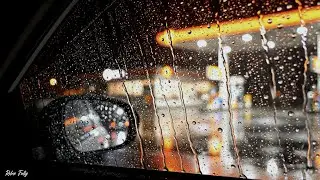 DON'T FIGHT SLEEP | Heavy Rain Sounds hitting a Glass Window with Thunder to Sleep Well & Relaxation