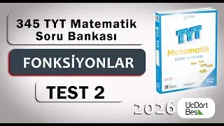 Fonksiyonlar TEST 2 345 TYT Matematik Soru Bankası Çözümleri #uslukoç #tytmatematik #345yayınları