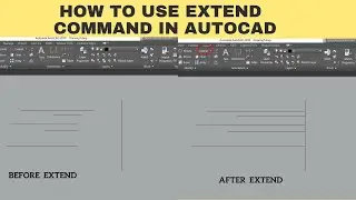 How to use the extend command in AutoCAD | Autocad 2024 extend command