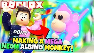 Making a MEGA NEON ALBINO MONKEY in Adopt Me! (Roblox)