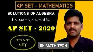 APSET-2020 #MATHEMATICS #ABSTRACTALGEBRA #ODE #PDE#PAPER-II & III #TSSET #DL #JL #previouspaper