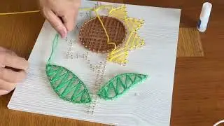 Sunflower String Pin Art