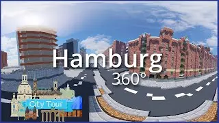 Elbphilharmonie, Airport and more! - 360&deg; City Tour #1: Hamburg + Timelapse | Minecraft BTE Germany