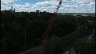 drone by rayj, rt.8 bridge in Akron Ohio, down under