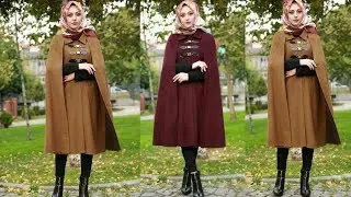#ملابس-الشتاء#قص وخياطة كاب بلايزر