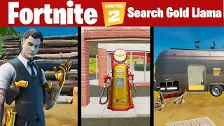 Fortnite Search Midas' Golden Llama Between Junk Yard, Gas Station, RV Campsite Leaked Location