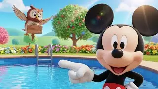 Mickey Mouse Builds His Own Swimming Pool with Owl | Fun Kids  Cartoon Story